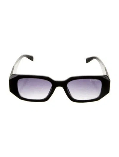 Pre-owned Prada Square Gradient Sunglasses In Black
