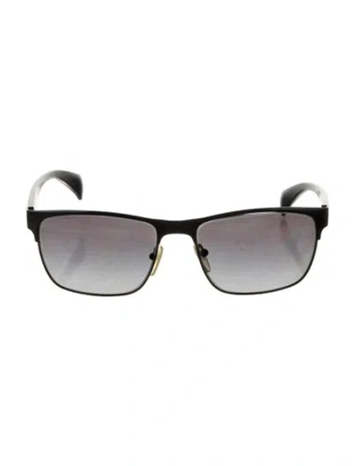 Pre-owned Prada Square Gradient Sunglasses In Black