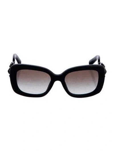 Pre-owned Prada Square Gradient Sunglasses In Black