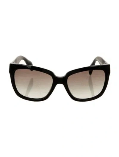 Pre-owned Prada Square Gradient Sunglasses In Black