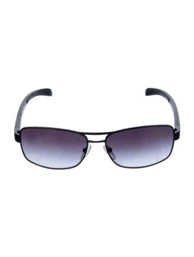 Pre-owned Prada Square Gradient Sunglasses In Black