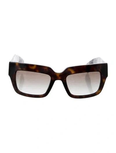 Pre-owned Prada Square Gradient Sunglasses In Black
