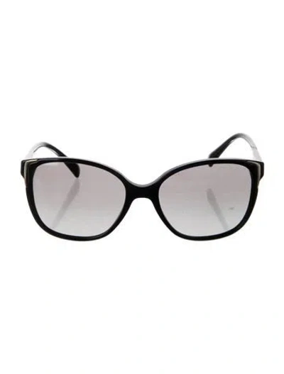 Pre-owned Prada Square Gradient Sunglasses In Black