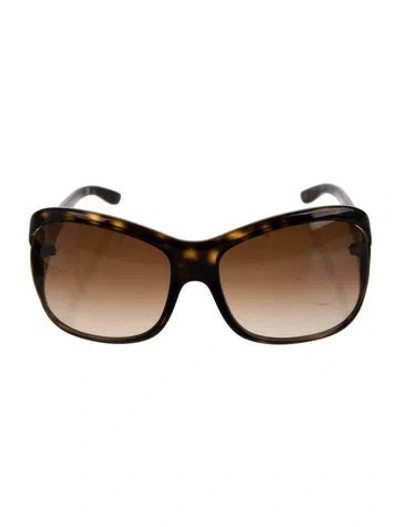 Pre-owned Prada Square Gradient Sunglasses In Brown