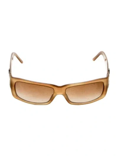 Pre-owned Prada Square Gradient Sunglasses In Brown