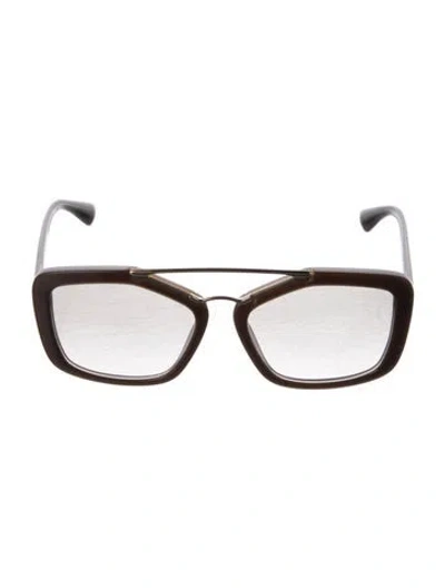 Pre-owned Prada Square Gradient Sunglasses In Brown