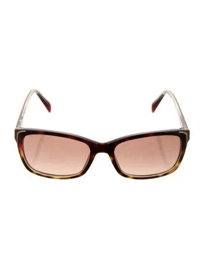 Pre-owned Prada Square Gradient Sunglasses In Brown