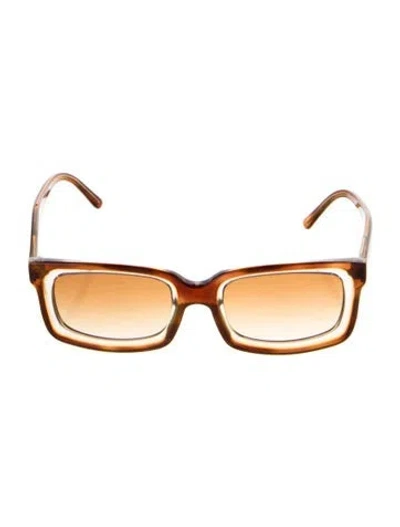 Pre-owned Prada Square Gradient Sunglasses In Brown
