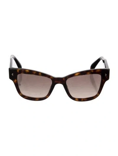 Pre-owned Prada Square Gradient Sunglasses In Brown