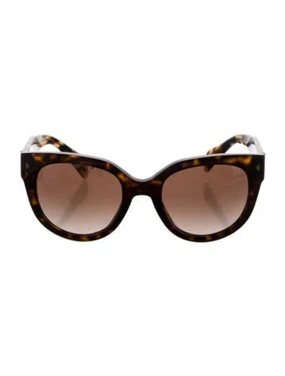 Pre-owned Prada Square Gradient Sunglasses In Brown