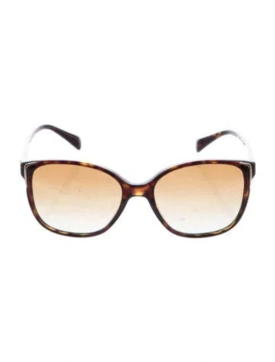 Pre-owned Prada Square Gradient Sunglasses In Brown