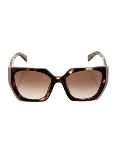 Pre-owned Prada Square Gradient Sunglasses In Brown
