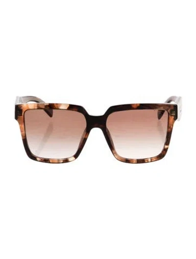 Pre-owned Prada Square Gradient Sunglasses In Brown