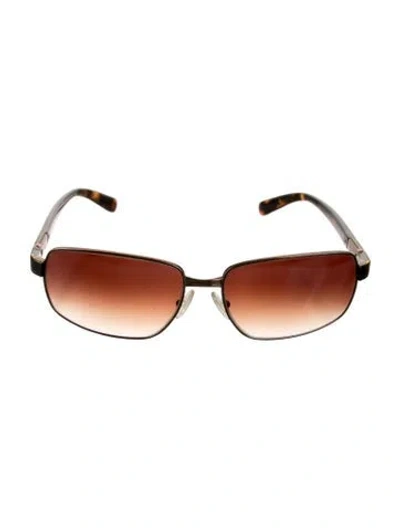 Pre-owned Prada Square Gradient Sunglasses In Gold