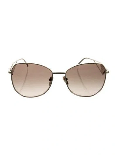 Pre-owned Prada Square Gradient Sunglasses In Gold