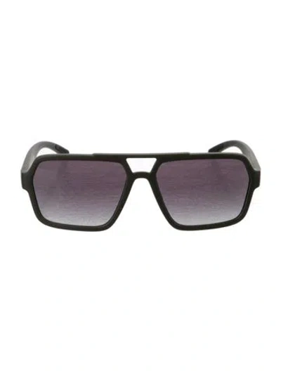 Pre-owned Prada Square Gradient Sunglasses In Green