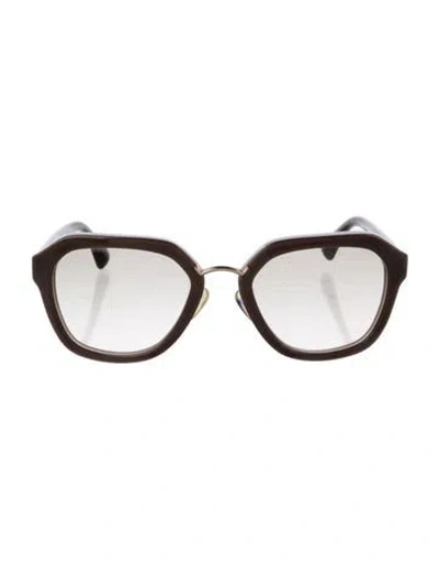 Pre-owned Prada Square Gradient Sunglasses In Neutral