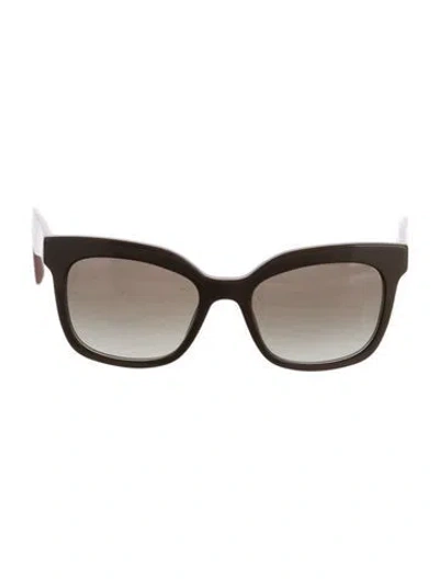 Pre-owned Prada Square Gradient Sunglasses In Neutral