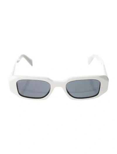 Pre-owned Prada Square Gradient Sunglasses In White