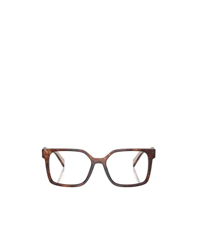 Prada Tortoiseshell-effect Square-frame Glasses In Black