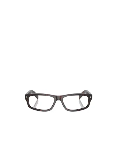 PRADA PRADA EYEWEAR RECTANGULAR FRAME GLASSES