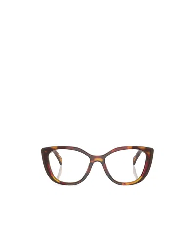 Prada Square Mirror In Brown