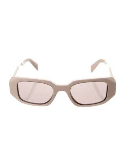 Pre-owned Prada Square Mirrored Sunglasses In Neutral