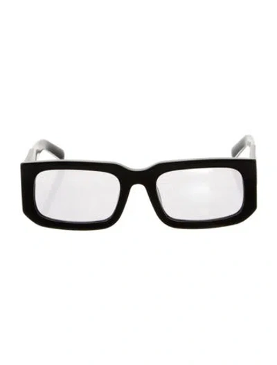 Pre-owned Prada Square Mirrored Sunglasses W/ Tags In Black