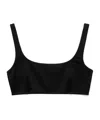Prada Interlock Fabric Bikini Top In Black