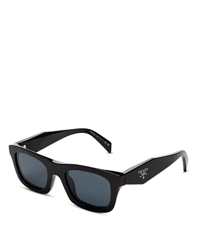 Prada Square Sunglasses, 50mm In Black