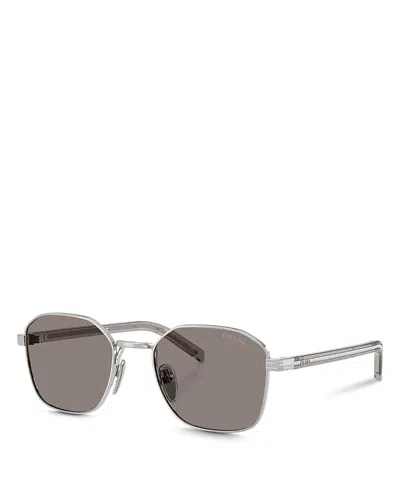 Prada Square Sunglasses, 53mm In Metallic
