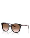 Prada Square Sunglasses, 55mm In Black