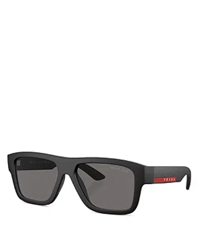 Prada Square Sunglasses, 56mm In Black