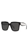 Prada Square Sunglasses, 56mm In Black/gray Solid