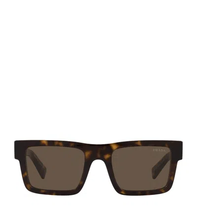 Prada Square Sunglasses In Brown