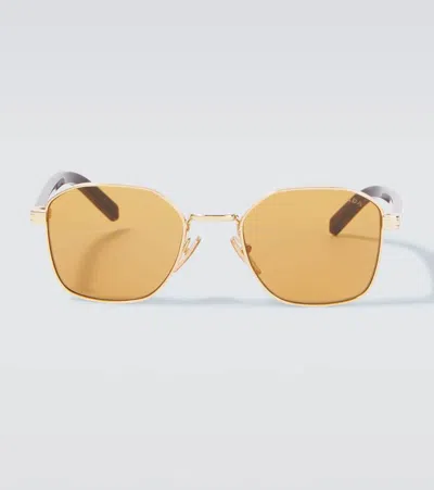 Prada Square Sunglasses In Gold