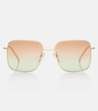 Prada Square Sunglasses In Gold