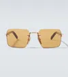 Prada Square Sunglasses In Gold