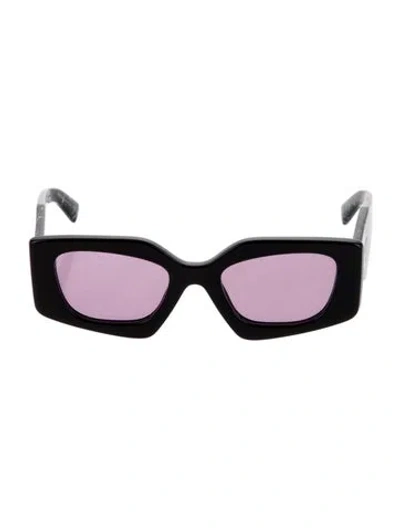 Pre-owned Prada Square Tinted Sunglasses In Black