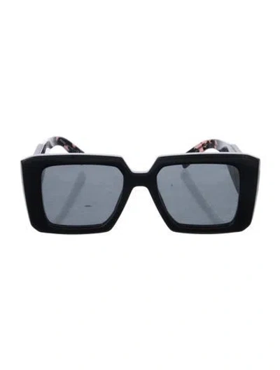 Pre-owned Prada Square Tinted Sunglasses In Black