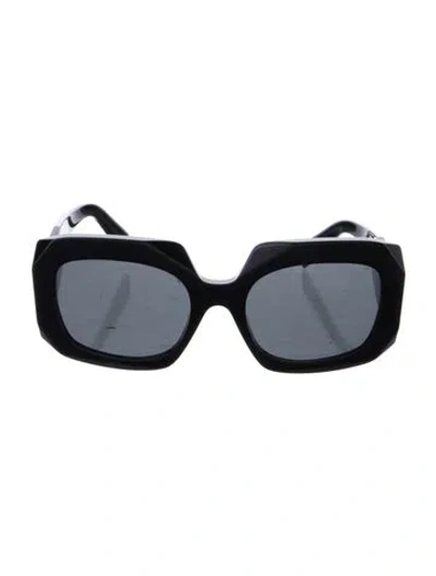 Pre-owned Prada Square Tinted Sunglasses In Black