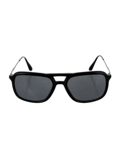 Pre-owned Prada Square Tinted Sunglasses In Black