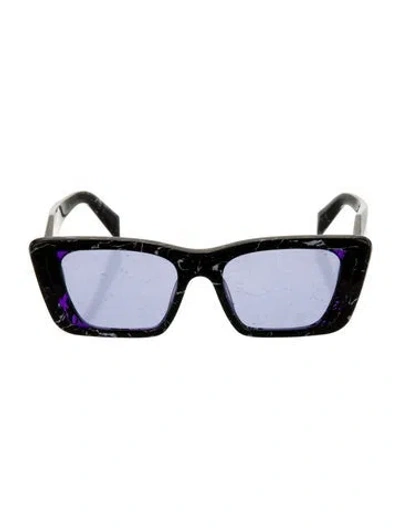 Pre-owned Prada Square Tinted Sunglasses In Black