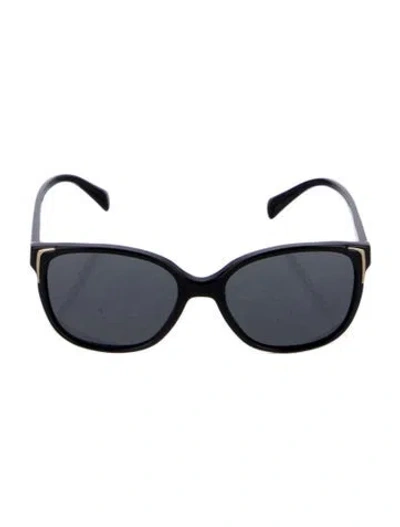 Pre-owned Prada Square Tinted Sunglasses In Black
