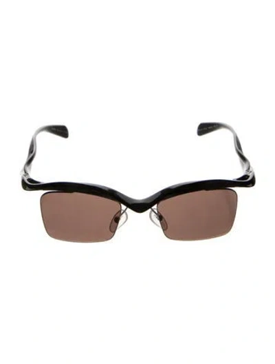 Pre-owned Prada Square Tinted Sunglasses In Black