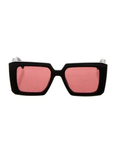 Pre-owned Prada Square Tinted Sunglasses In Black