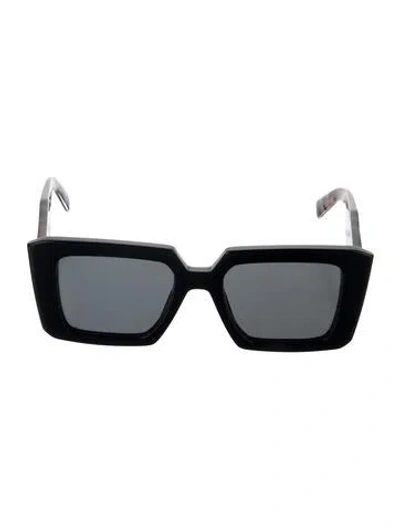 Pre-owned Prada Square Tinted Sunglasses In Black