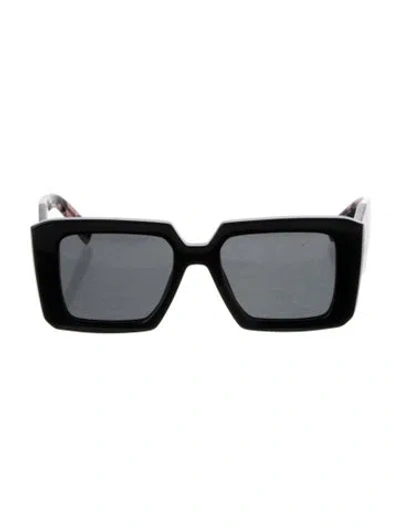 Pre-owned Prada Square Tinted Sunglasses In Black