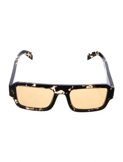 Pre-owned Prada Square Tinted Sunglasses In Black