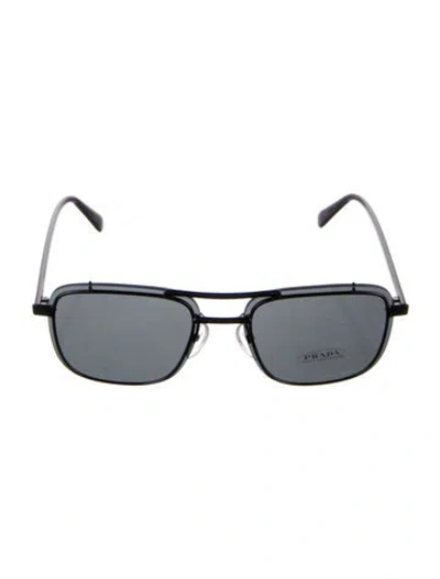 Pre-owned Prada Square Tinted Sunglasses In Black